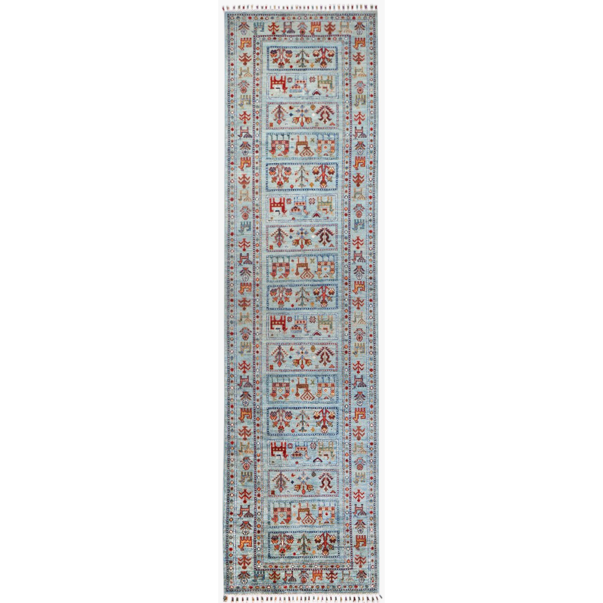 Sultani 48794 Traditional Wool Runner Rug In Blue